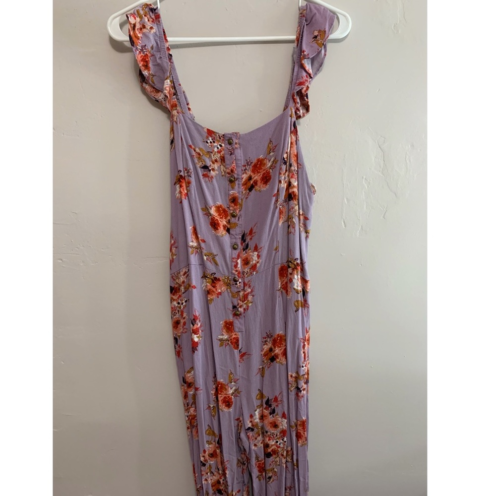 Floral Ruffled Sleeve Jumpsuit